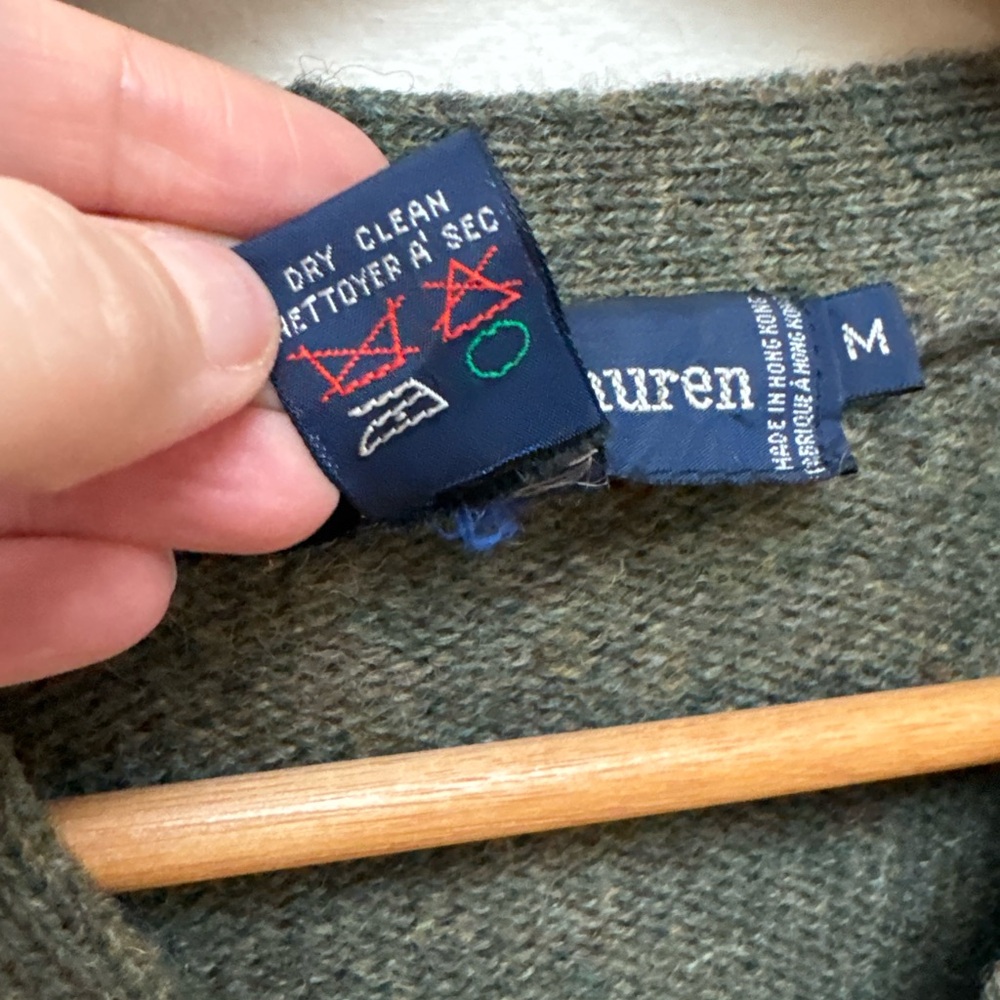 Vintage Ralph Lauren Patchwork Wool Button Cardig… - image 13